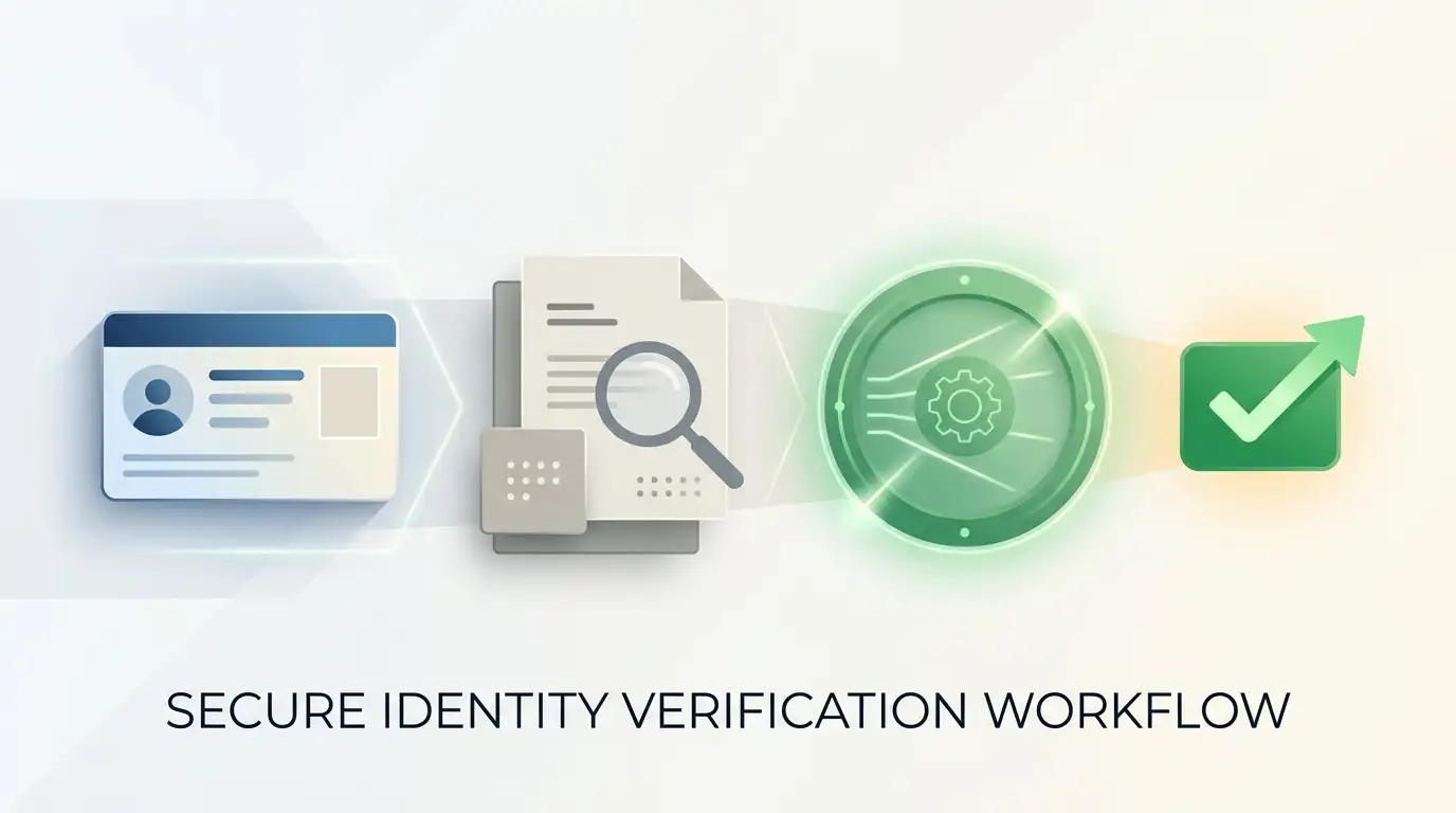 Generic identity verification workflow with account, document and approval stages